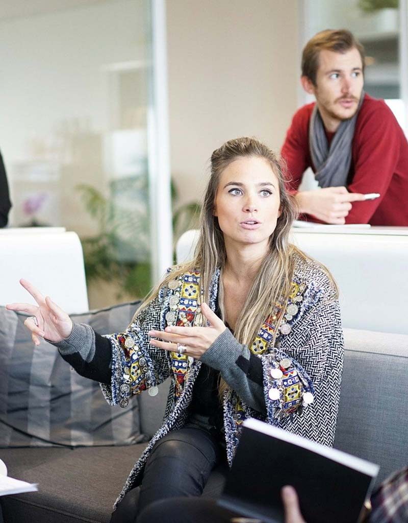 Woman working in a business setting