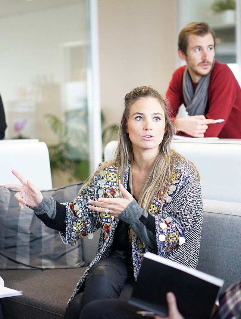 Woman working in a business setting