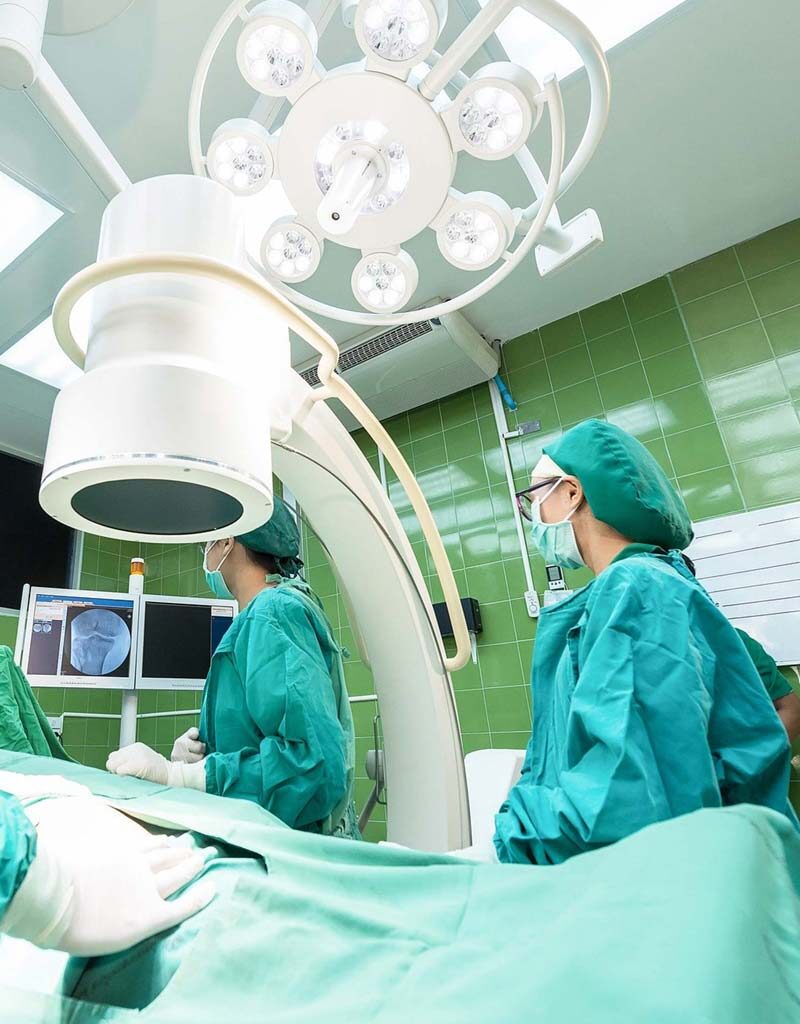 Doctors working in an operating room