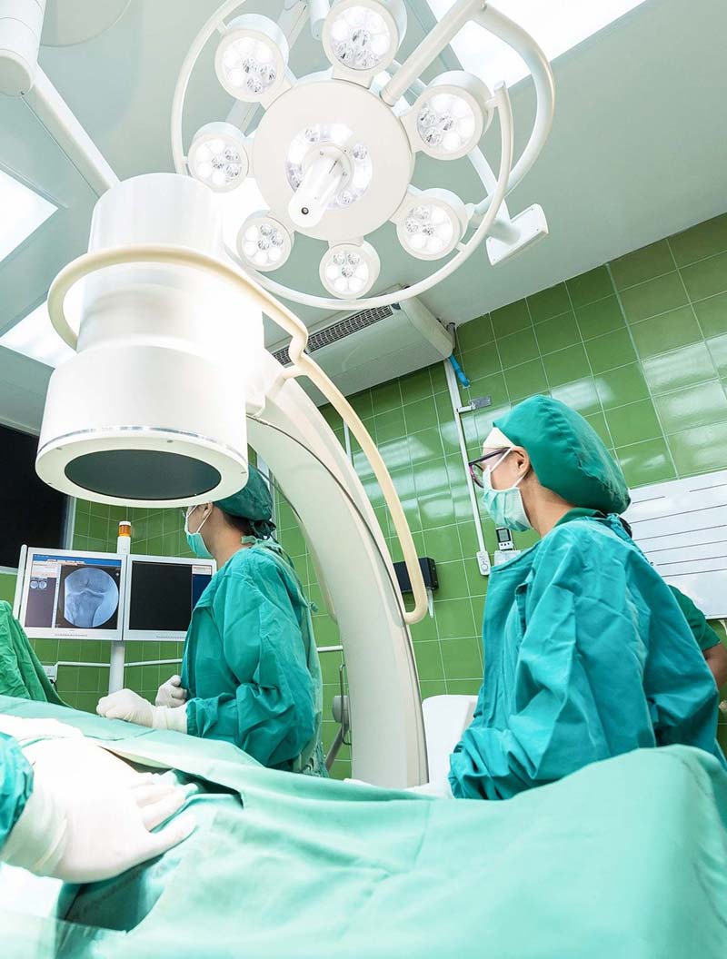 Doctors working in an operating room