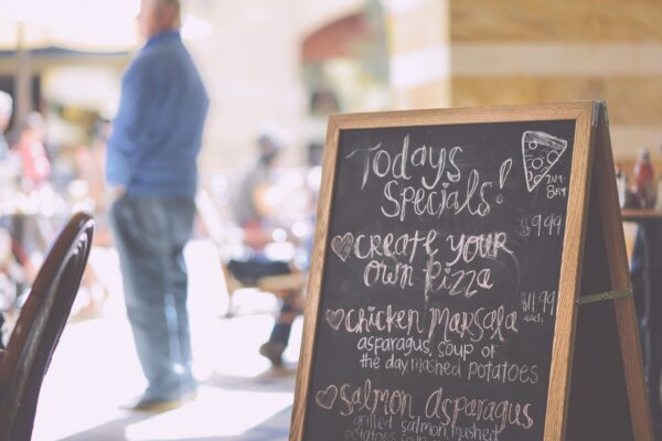 Today's specials menu