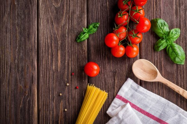 Food on table
