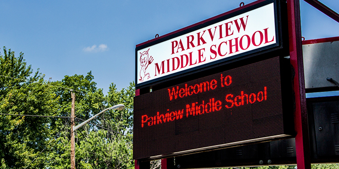 Parkview Middle School sign