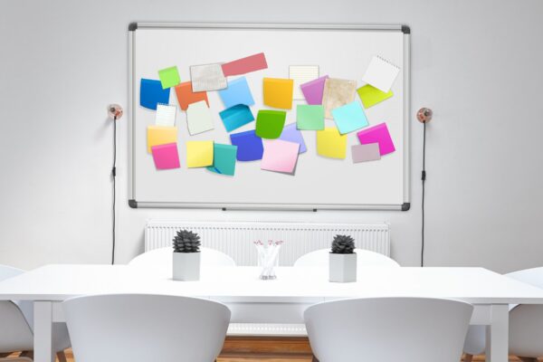 Our District - board with sticky notes