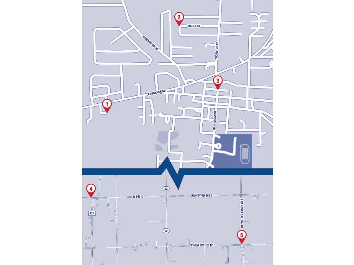 Hanover bus stop map