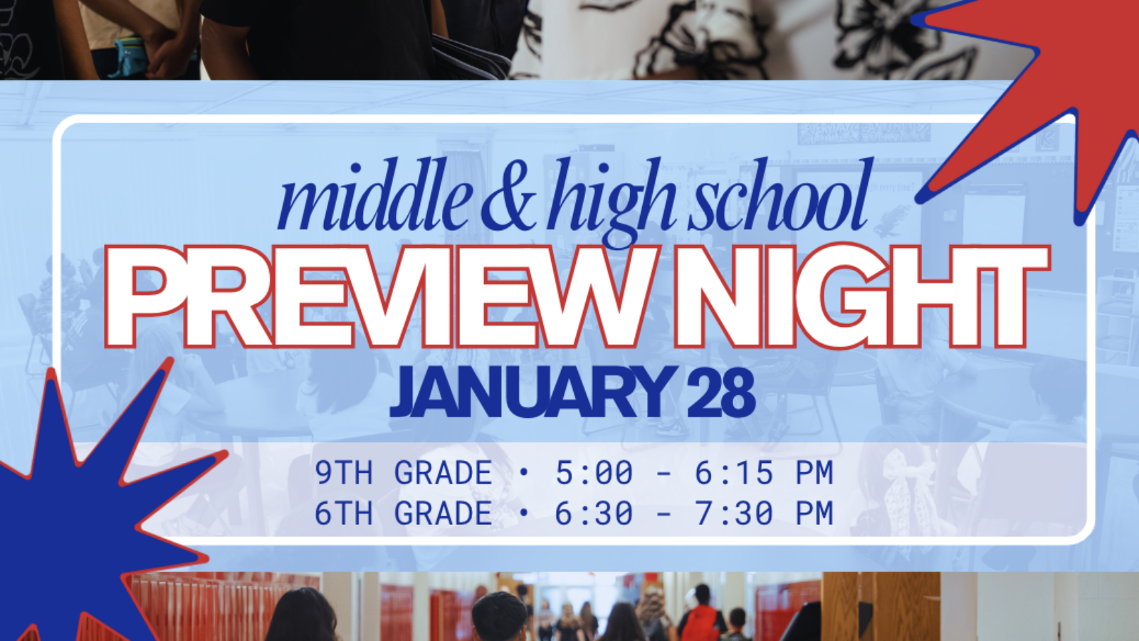 Middle/High School Preview Night Coming Soon!